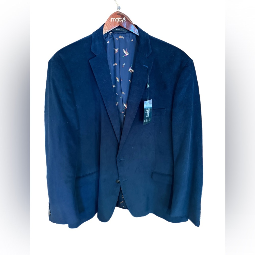 Ralph Lauren Men's Navy Corduroy Blazer 54L